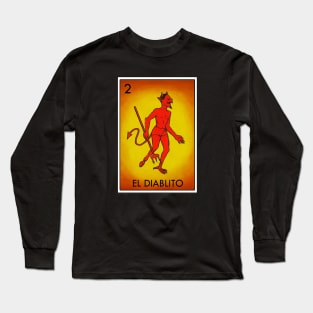 Loteria El Diabo Mexican Icon Long Sleeve T-Shirt